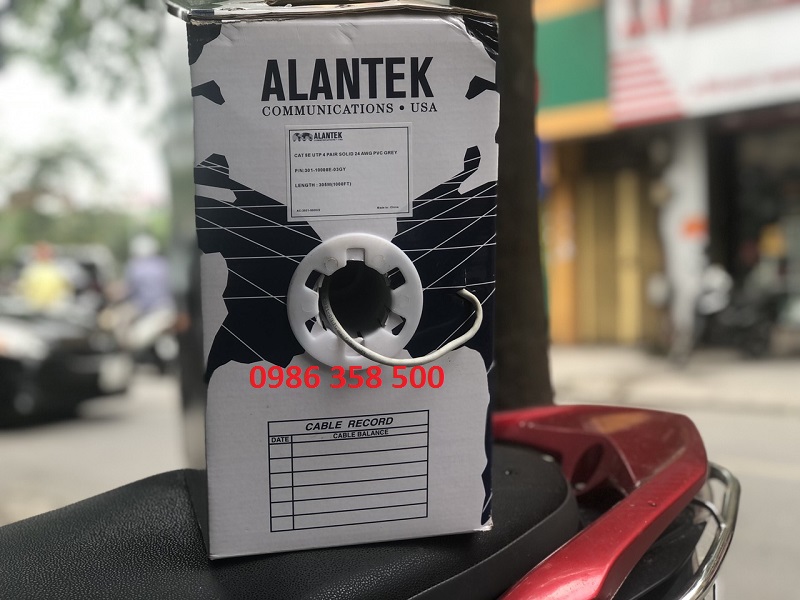 Hình ảnh Dây, Thông số kỹ thuật Cáp mạng Alantek cat5e UTP PN:301-10008E-03GY cao cấp